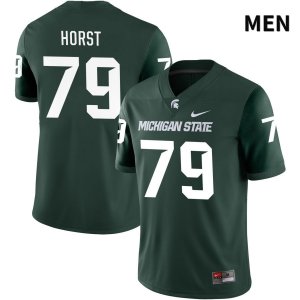 Men's Michigan State Spartans NCAA #79 Jarrett Horst Green NIL 2022 Authentic Nike Stitched College Football Jersey SK32X41LP